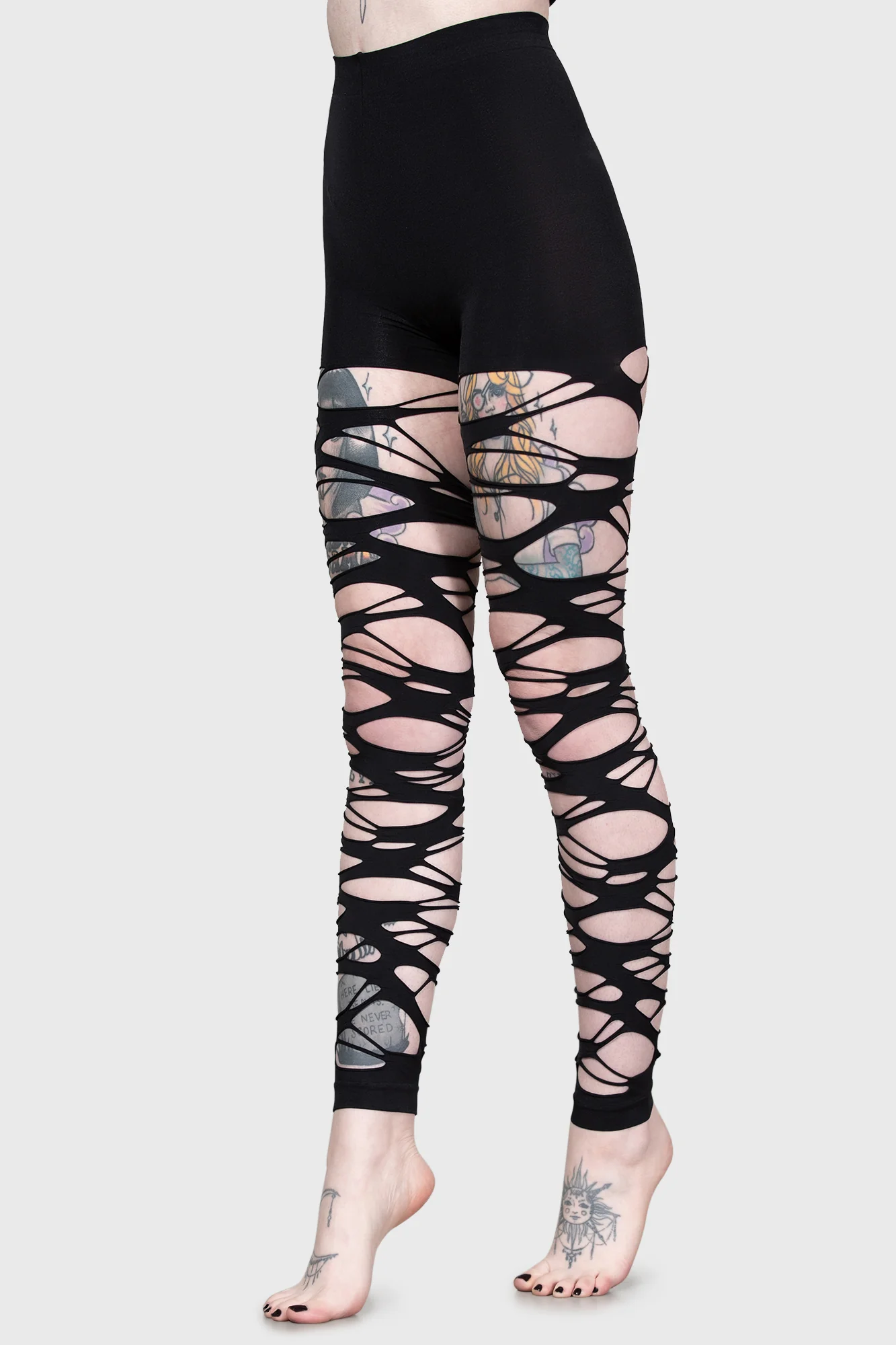 Carved Up Slashed Tights - Image 3