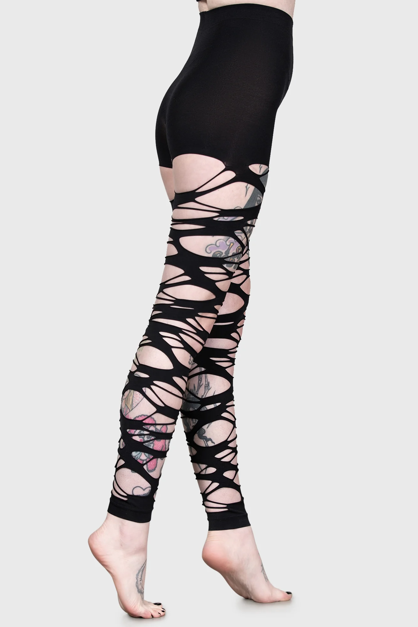 Carved Up Slashed Tights - Image 4